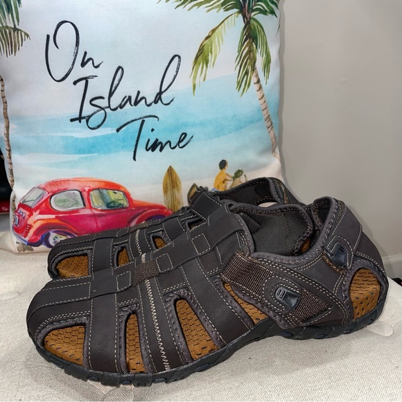 Nunn Bush Walk NWT!  Rio Bravo Fisherman Sandals Brown Closed Toe Sandals main image 11